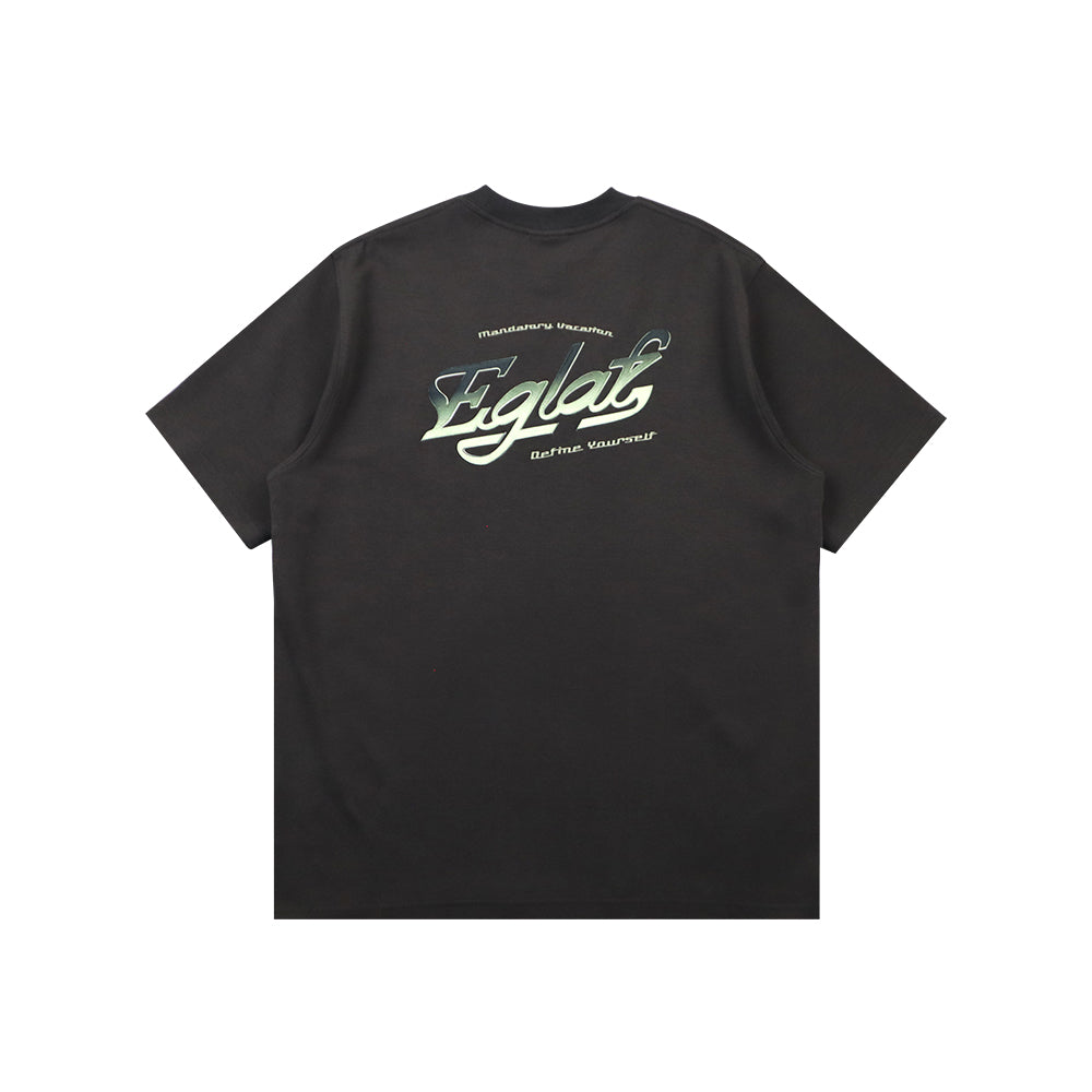 EGLAF MV GRADIENT LOGO TEE DARK GREY