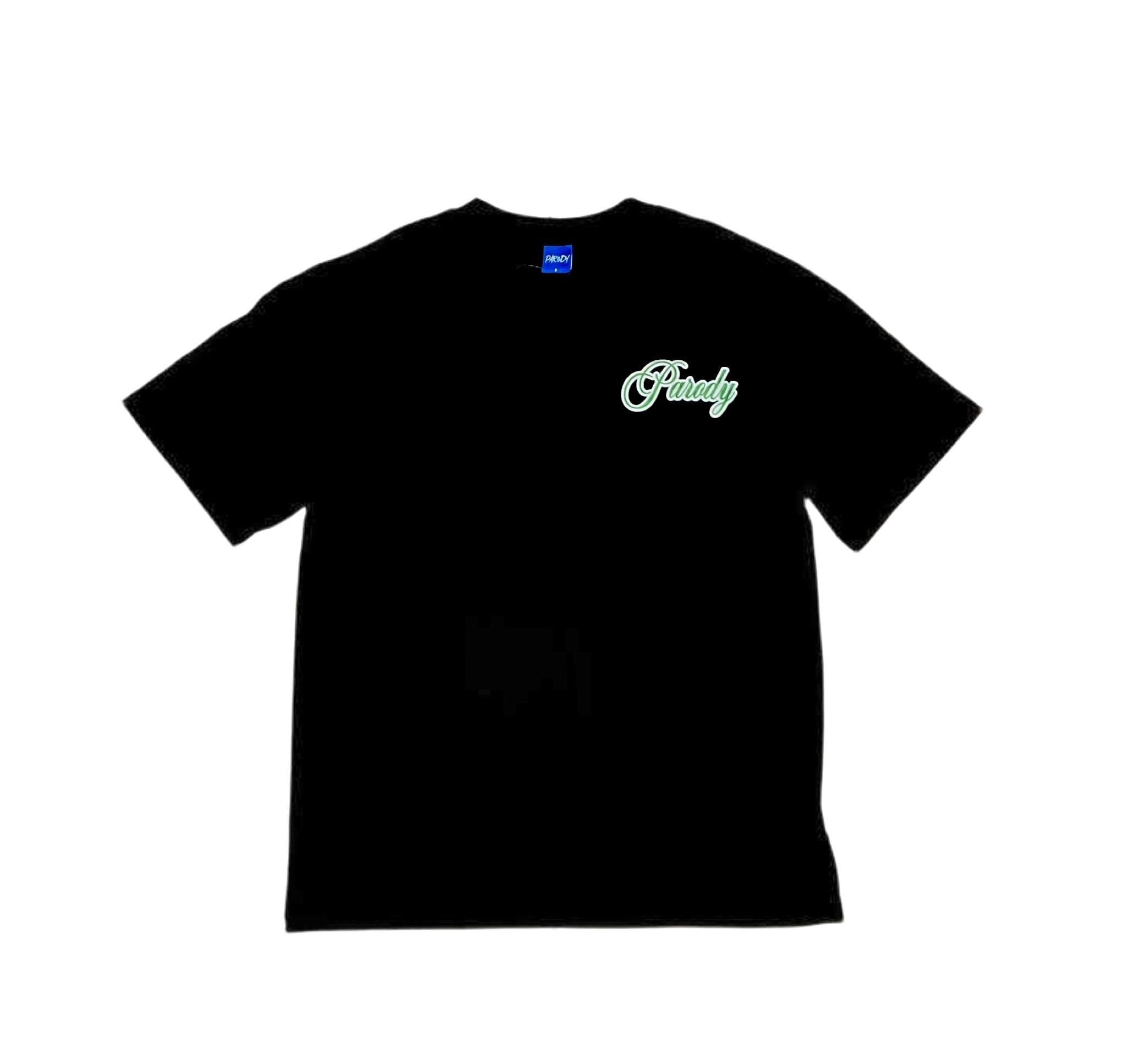 PARODY SMILEY FACE DESIGN 030 BLACK T SHIRT