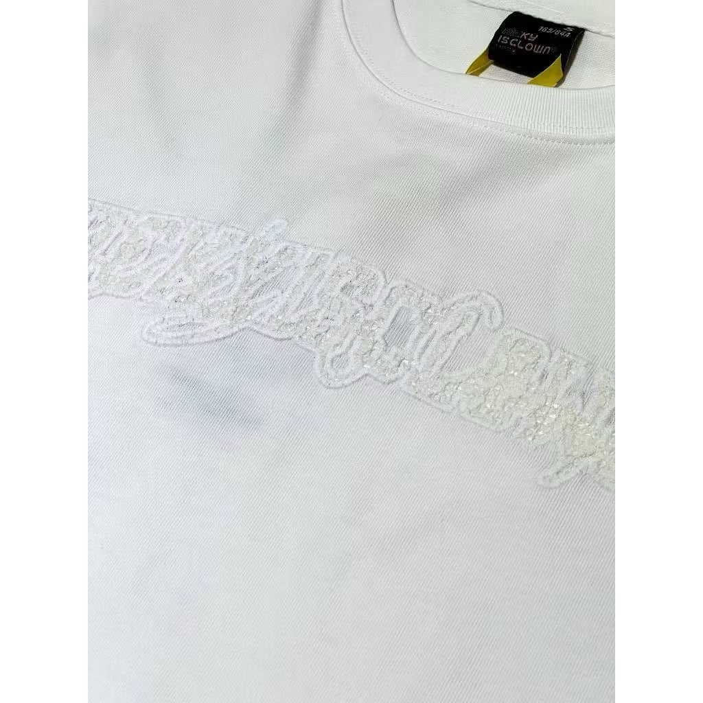 RICKYISCLOWN LACE CLOWN WHITE TEE