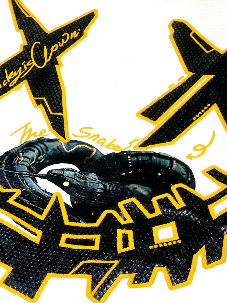 RICKYISCLOWN YELLOW MECH MAMBA WHITE TEE