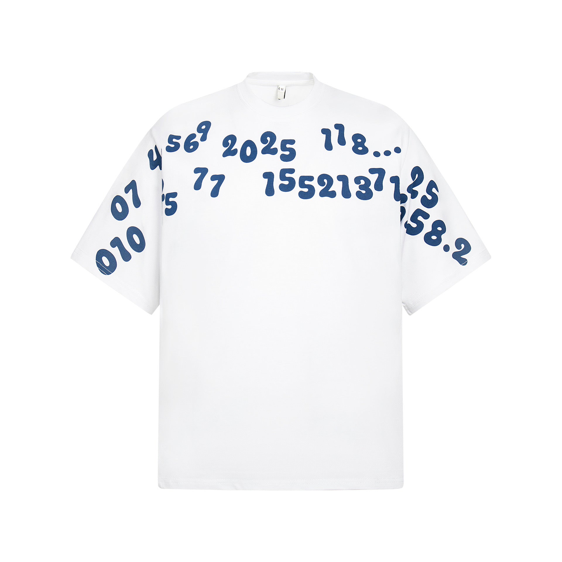 NUMBERIC WHITE T SHIRT (PRE-ORDER)