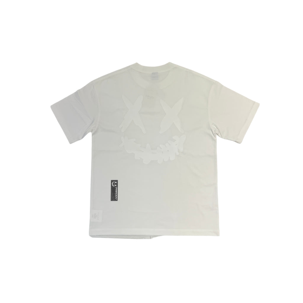 PARODY 3D SMILEY FACE DESIGN 070 WHITE T SHIRT