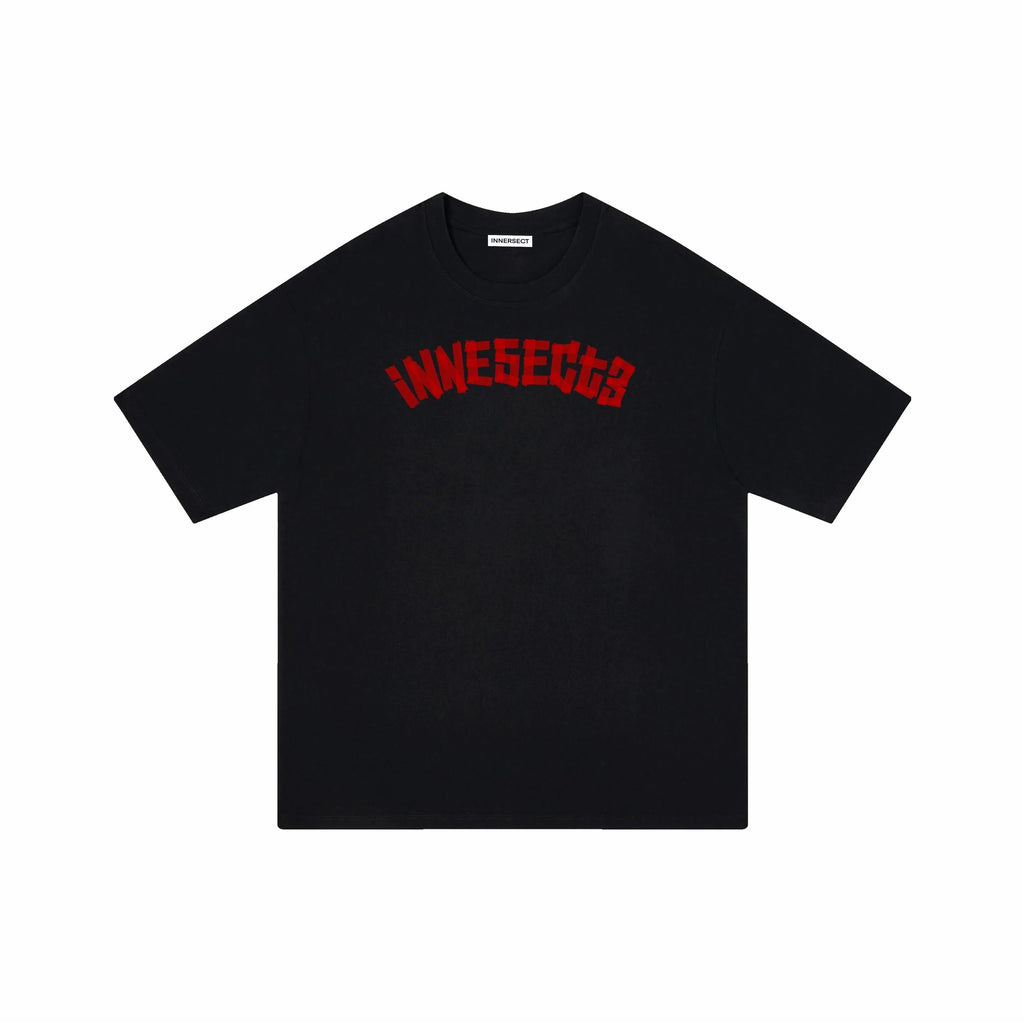 INNERSECT TAPED RED LOGO BLACK T SHIRT