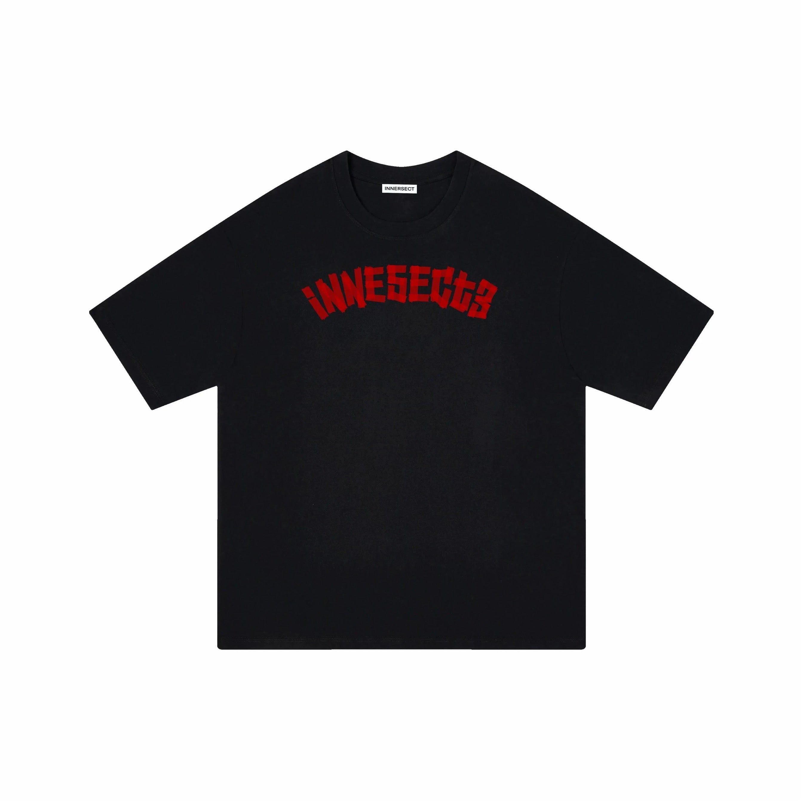 INNERSECT TAPED RED LOGO BLACK T SHIRT