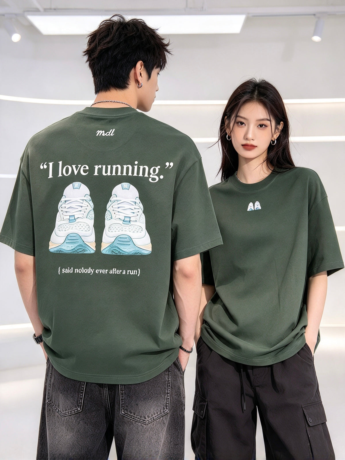 MEDL GREEN TEE (RUNNING SHOES) 08