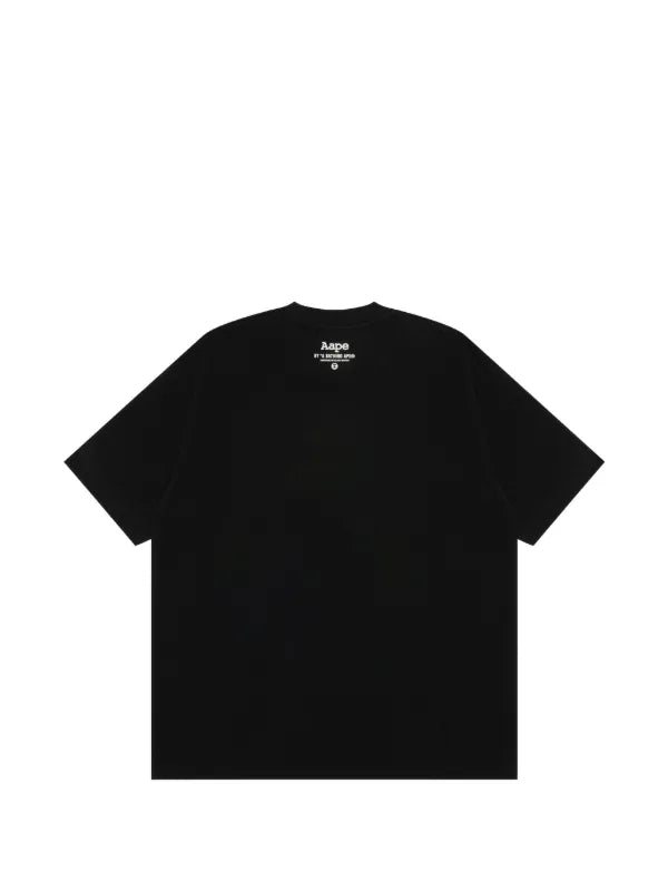 BAPE AAPE MOONFACE TEE BLACK BEIGE