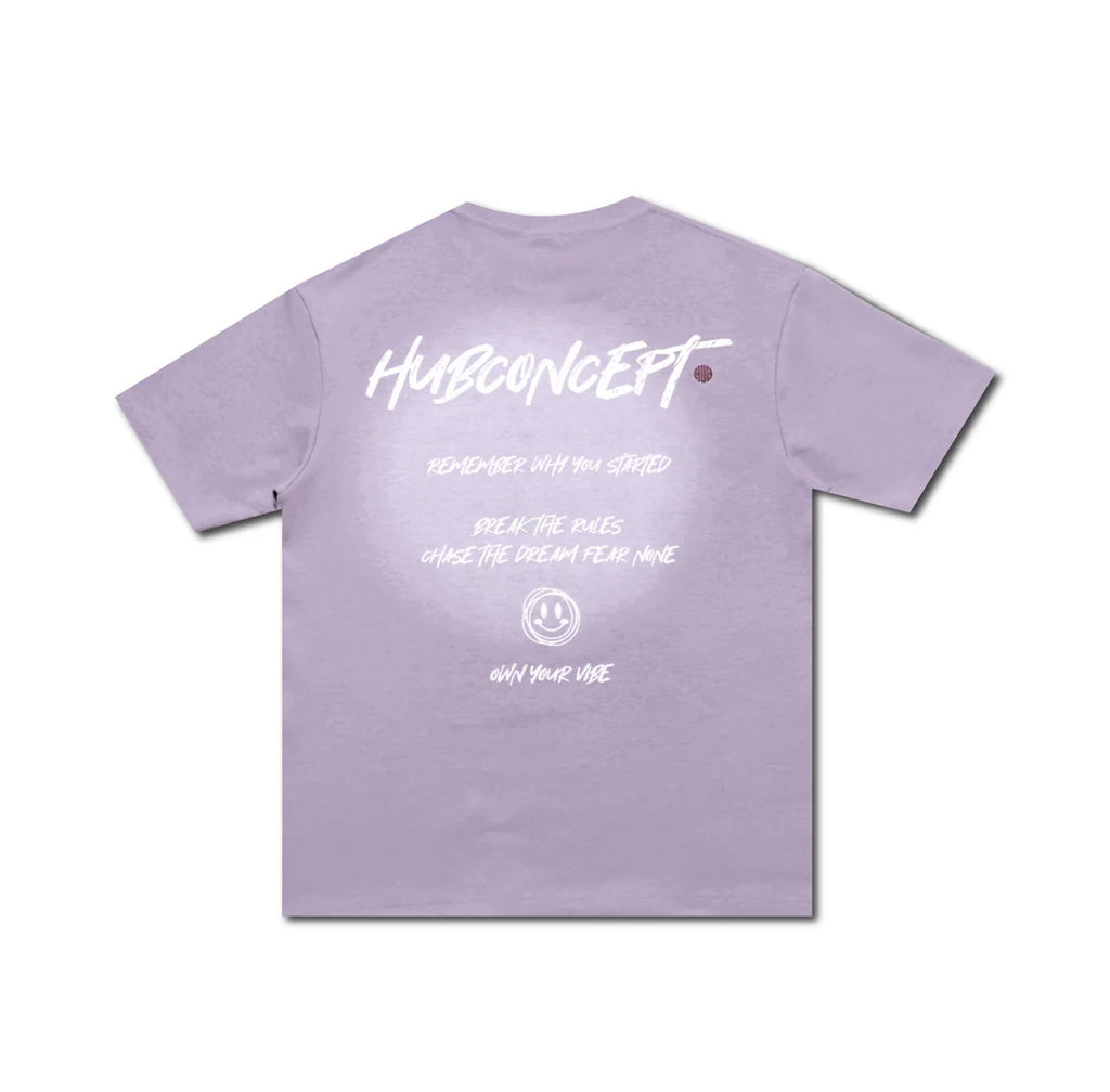 HUBCO REBELLION MANUSCRIPT TEE PURPLE