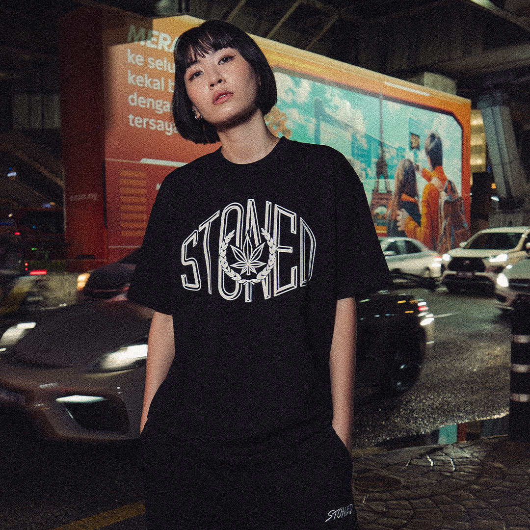 STONED&CO 26 : ATC COLLEGE LOGO TEE BLACK