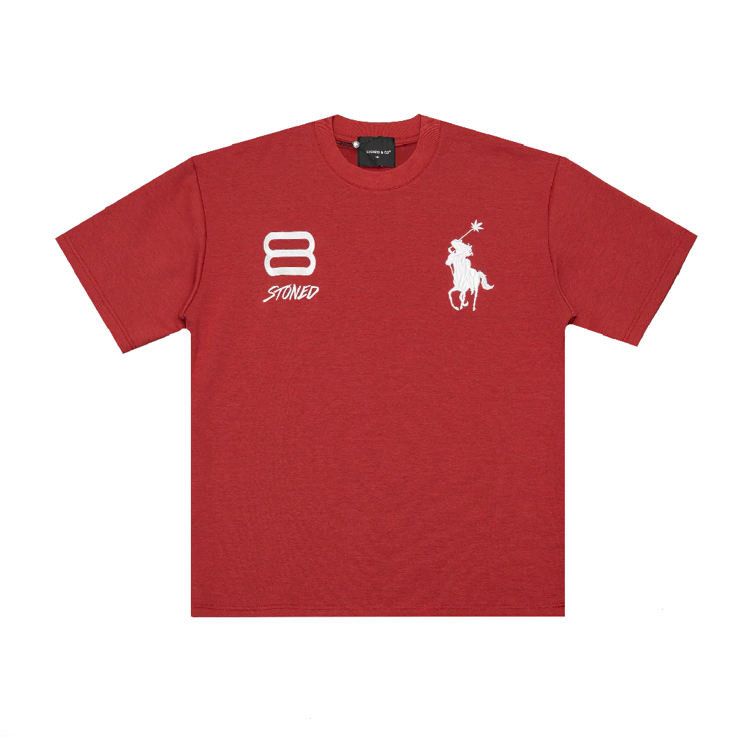 STONED & CO 26: DARK HORSE POLO RED TEE