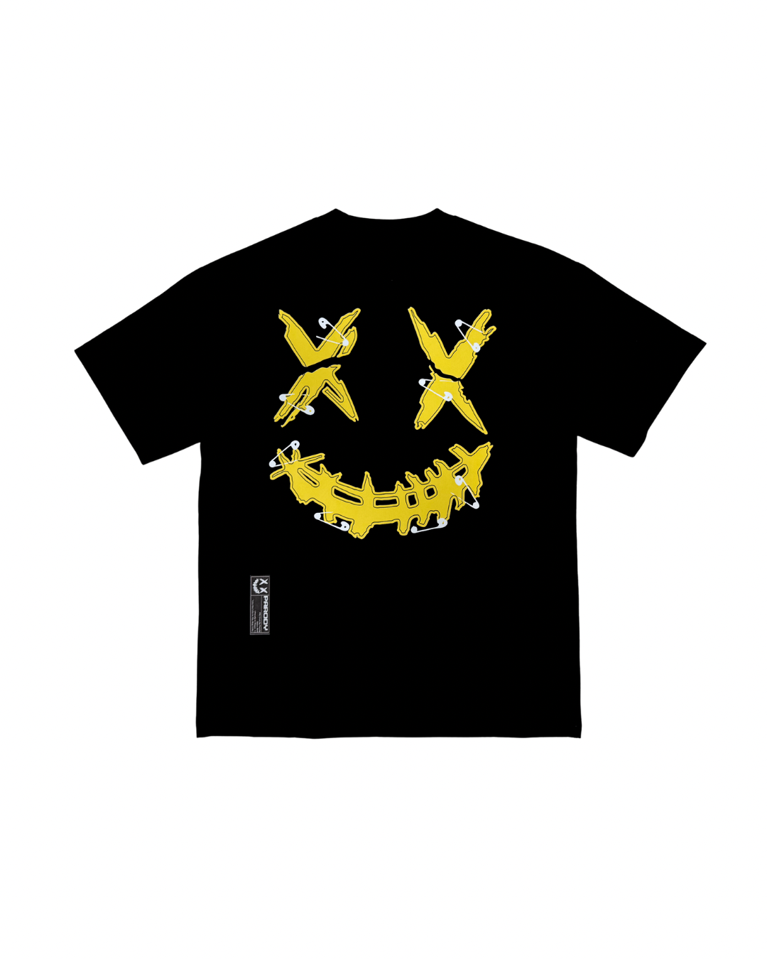 PARODY SMILEY FACE DESIGN 040 BLACK T SHIRT