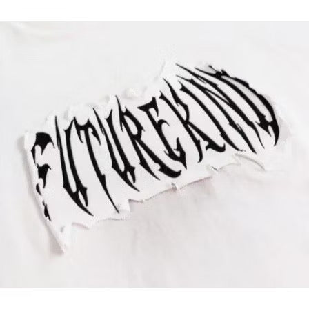 FUTUREKIND UTOPIA SAND PANELED LOGO TEE WHITE