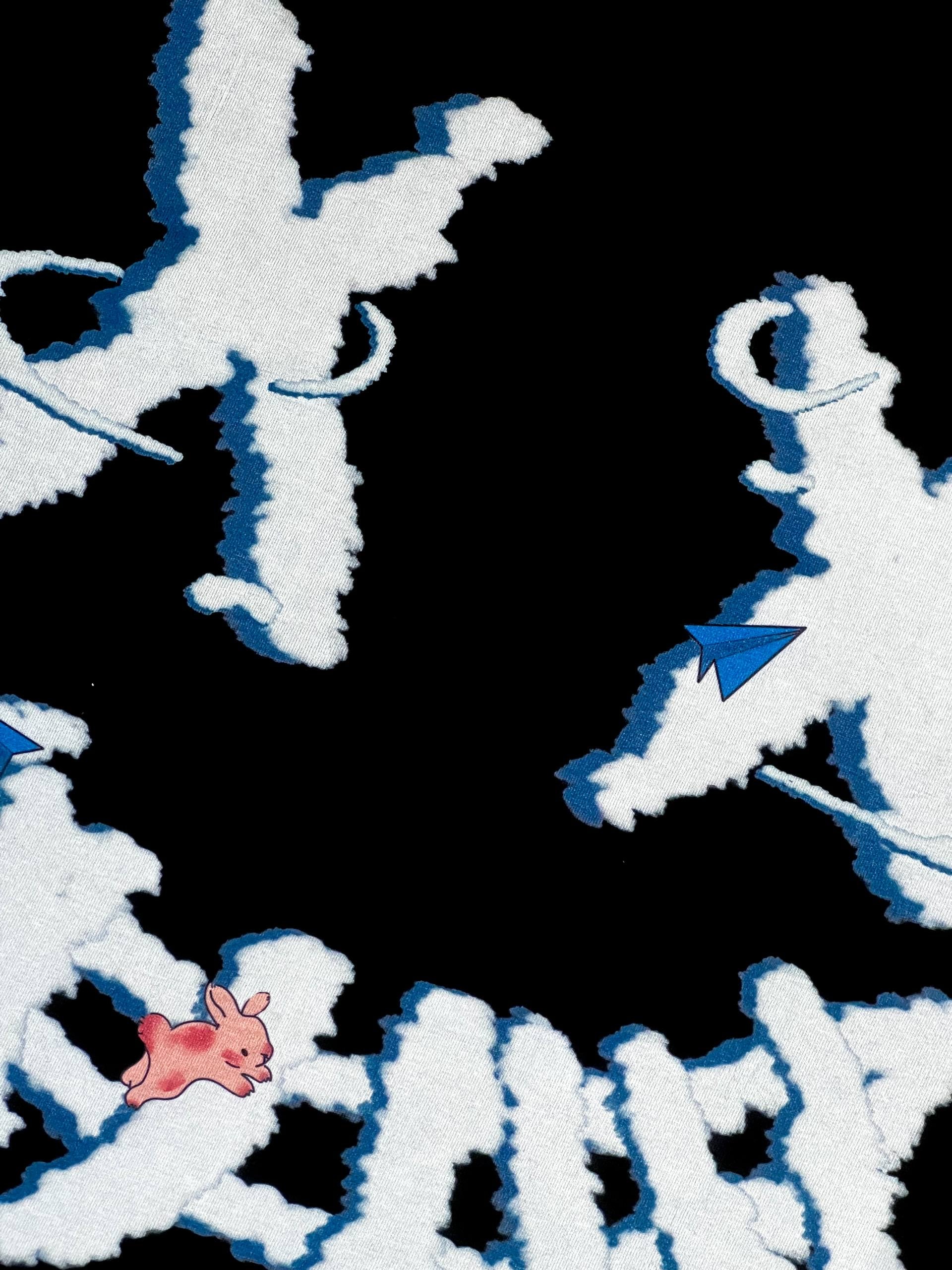 PARODY SMILEY FACE DESIGN 001 BLACK T SHIRT