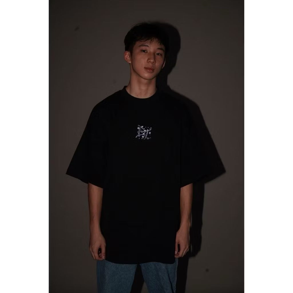 GOAT ORIENTAL NIGHTS BLUE LOGO BLACK T SHIRT
