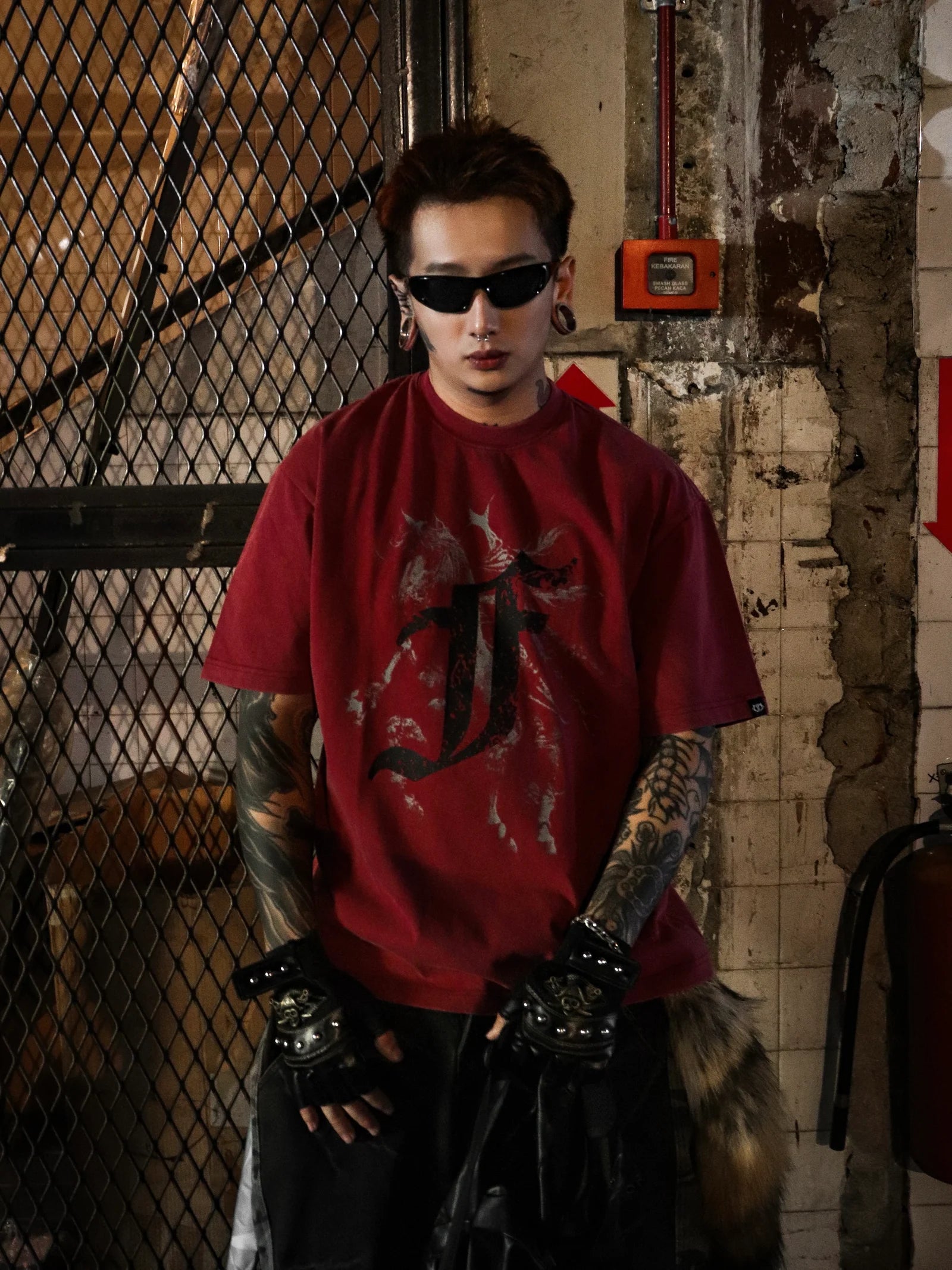 FRDCO KNIGHT WASHED TEE RED