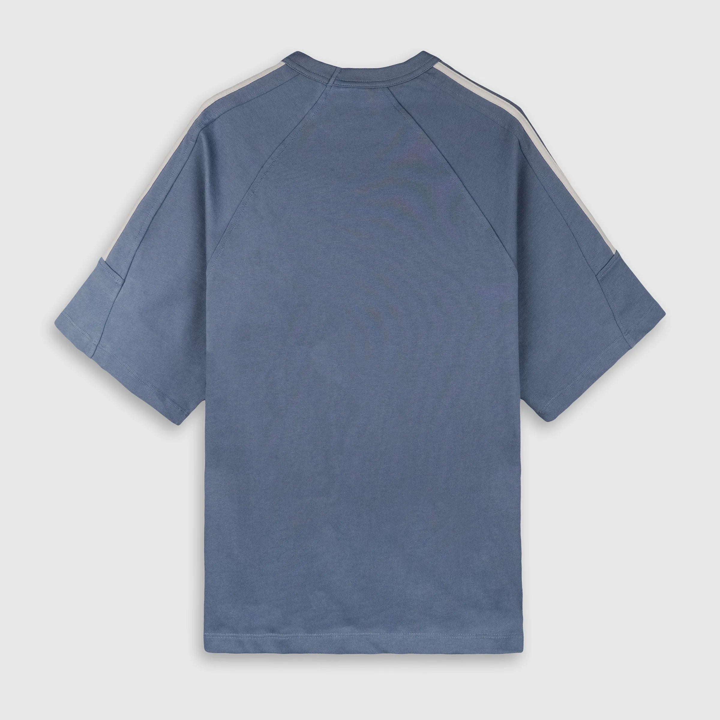 WHOCARES DISTORTED LOGO TEE BLUE