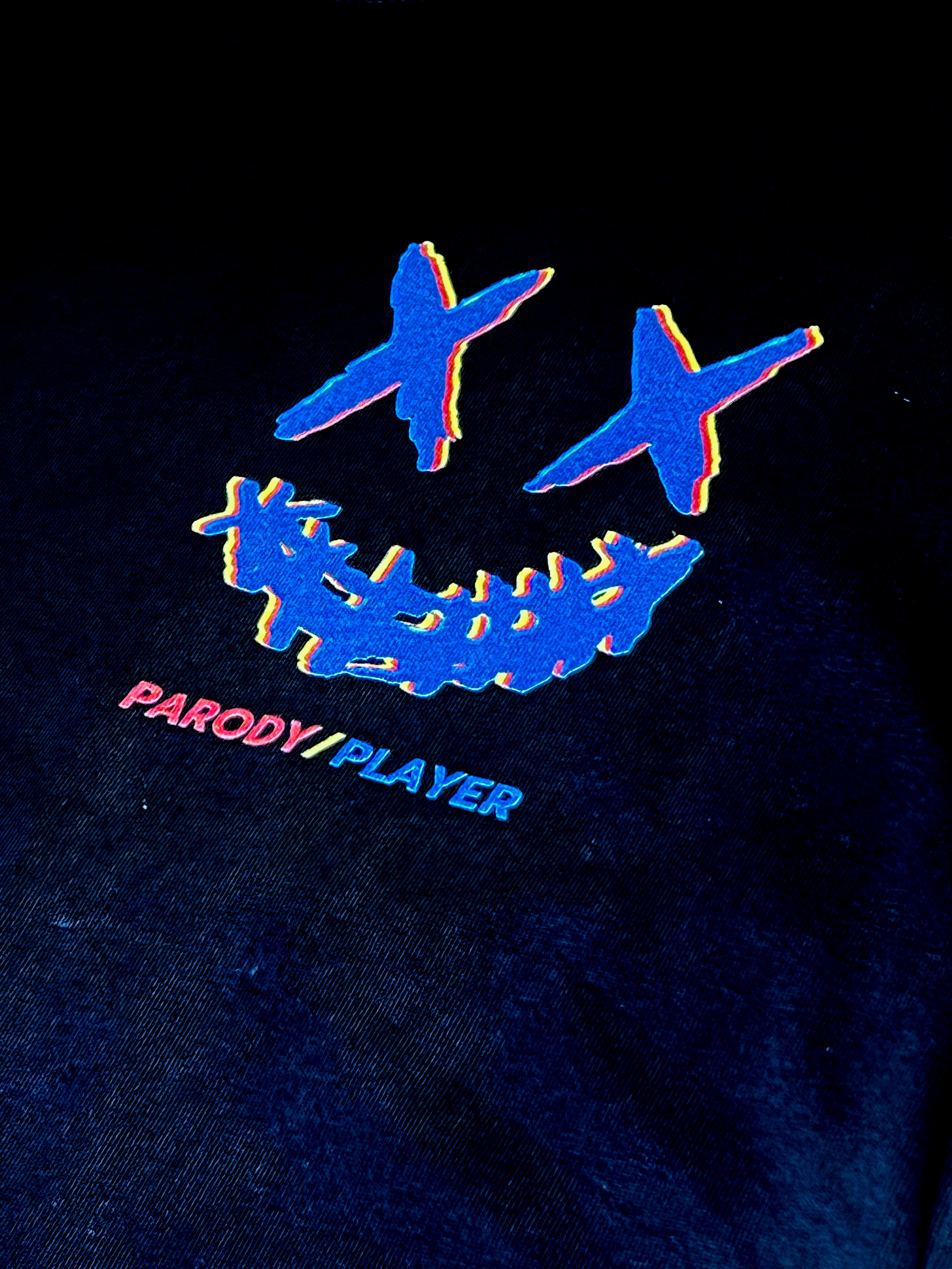 PARODY SMILEY FACE DESIGN 023 BLACK T SHIRT