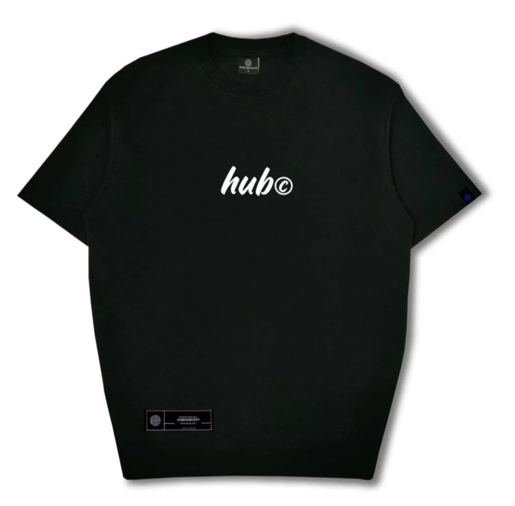 HUB 230GSM BASIC EMBROIDERY TEE BLACK