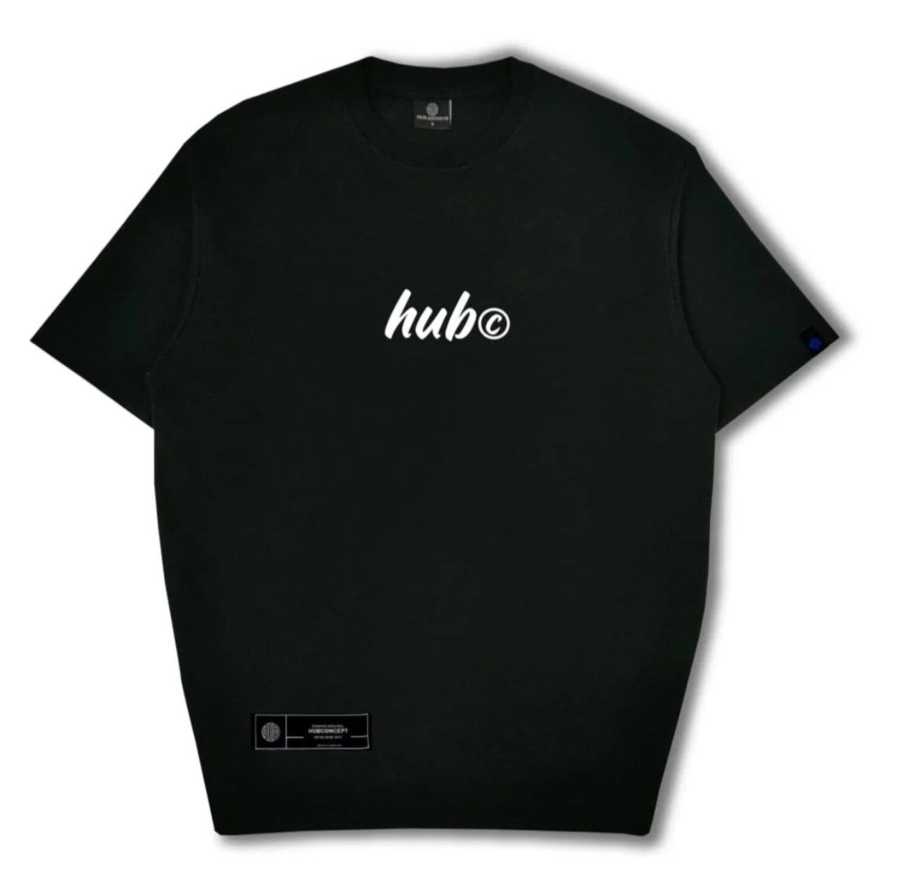 HUB 230GSM BASIC EMBROIDERY TEE BLACK