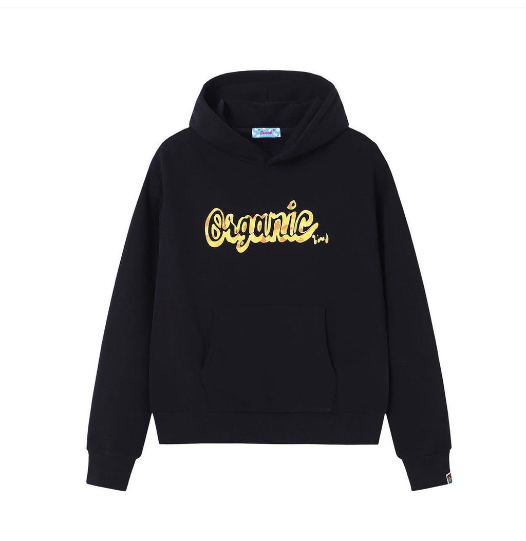 SWEED YELLOW ORGANIC HOODIE BLACK