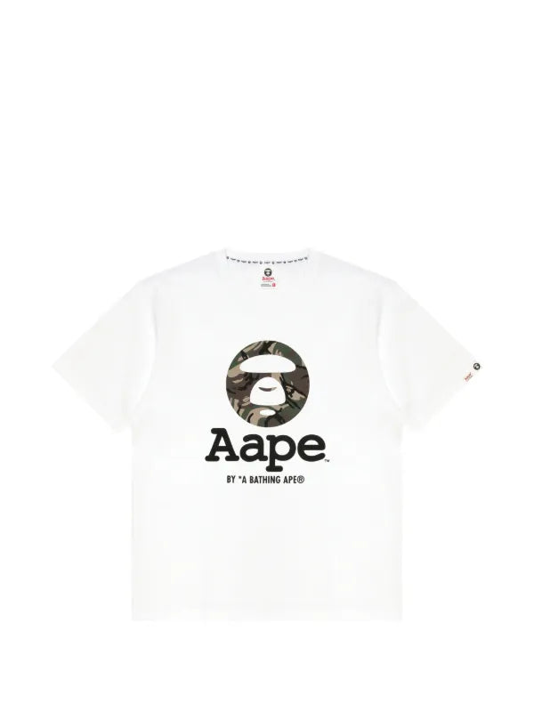 BAPE AAPE CAMO LOGO TEE WHITE