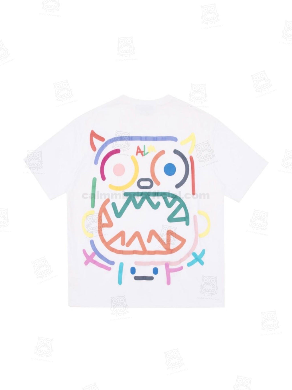 CALMMIND Multicolour Crayon Monster Tee White