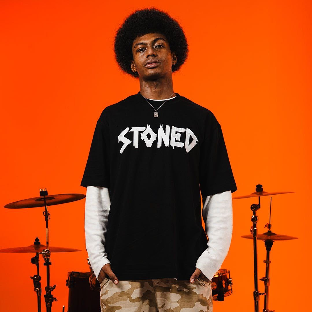 Stoned & Co Milestoned : Tape Tee Black