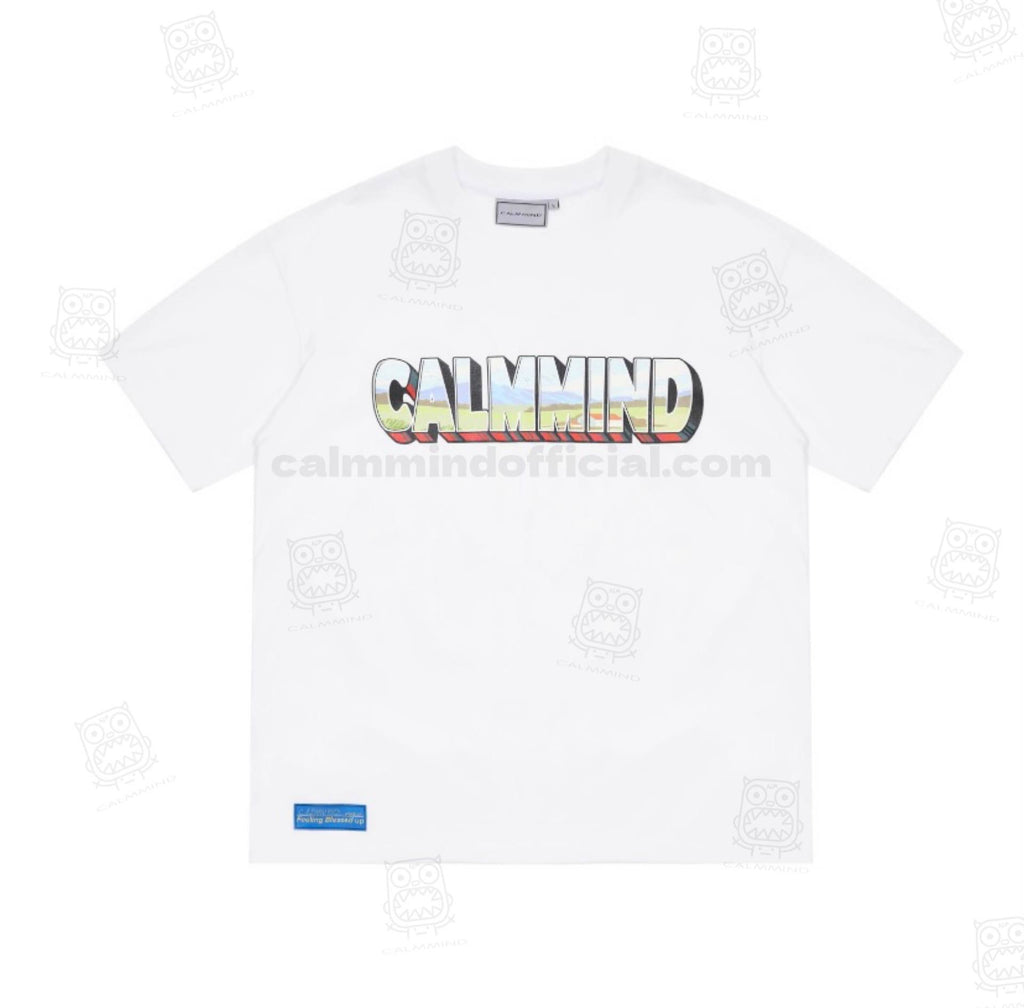 Calmmind Oil Paint Monster Tee White