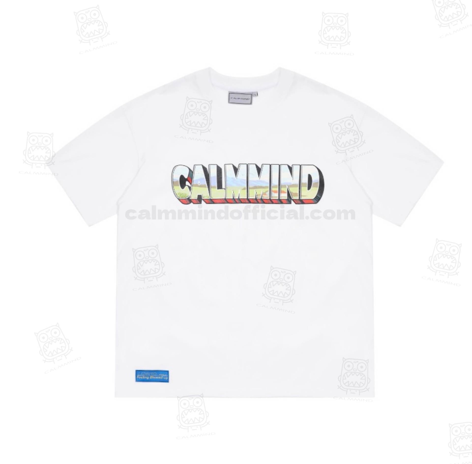Calmmind Oil Paint Monster Tee White