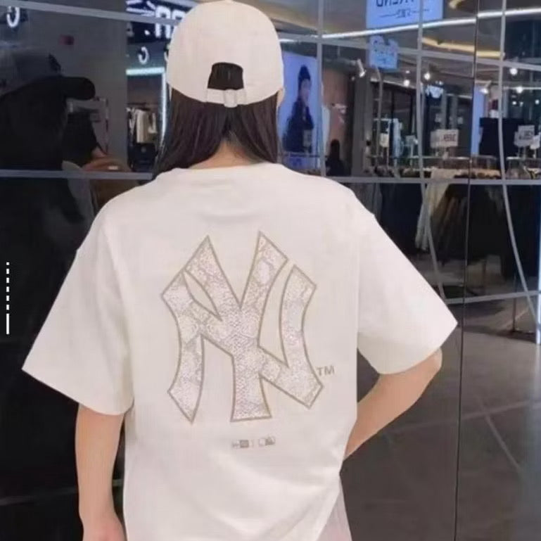 NEW ERA MLB NEW YORK MONOGRAM CREAM T SHIRT