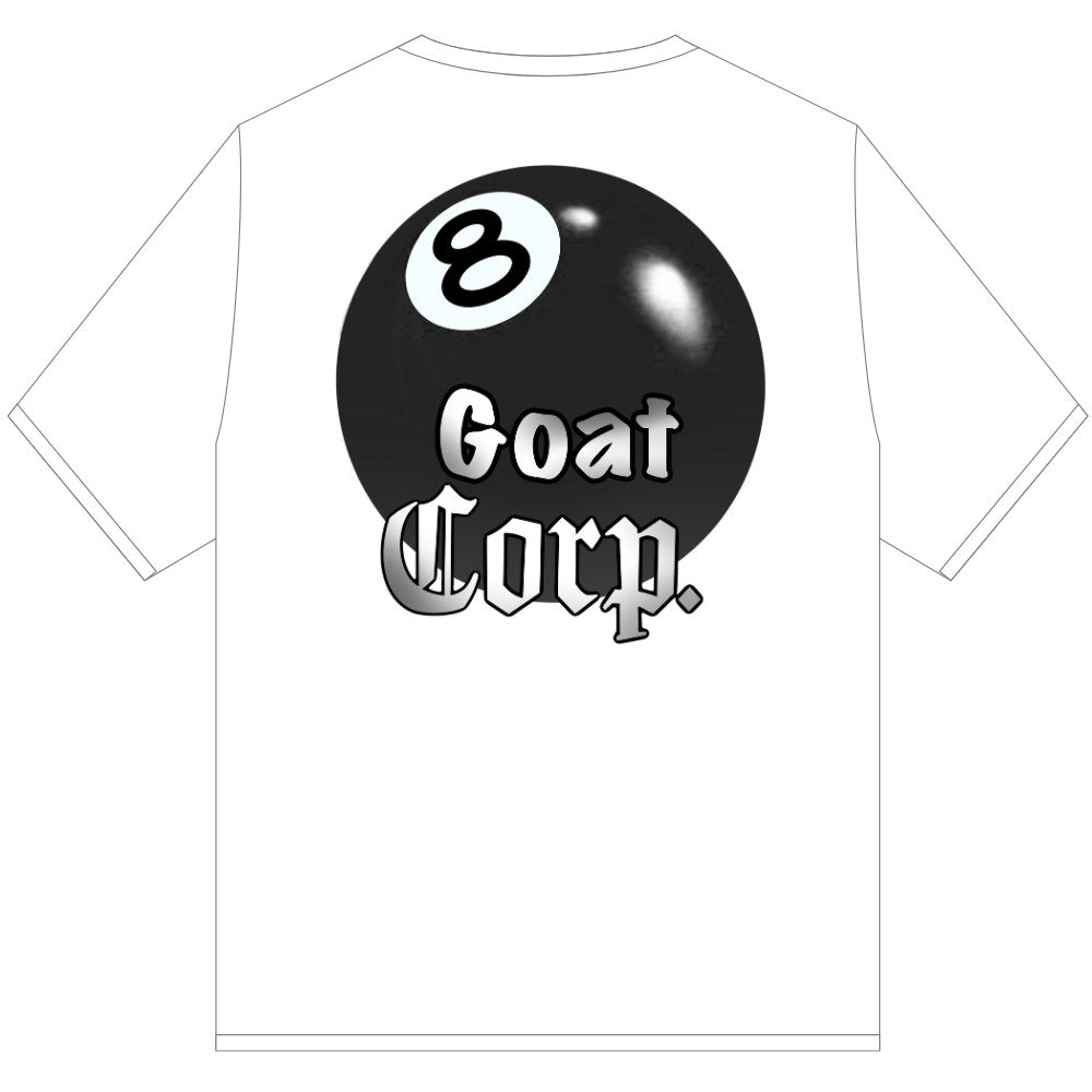 GOAT CORP 8 BALL T SHIRT WHITE