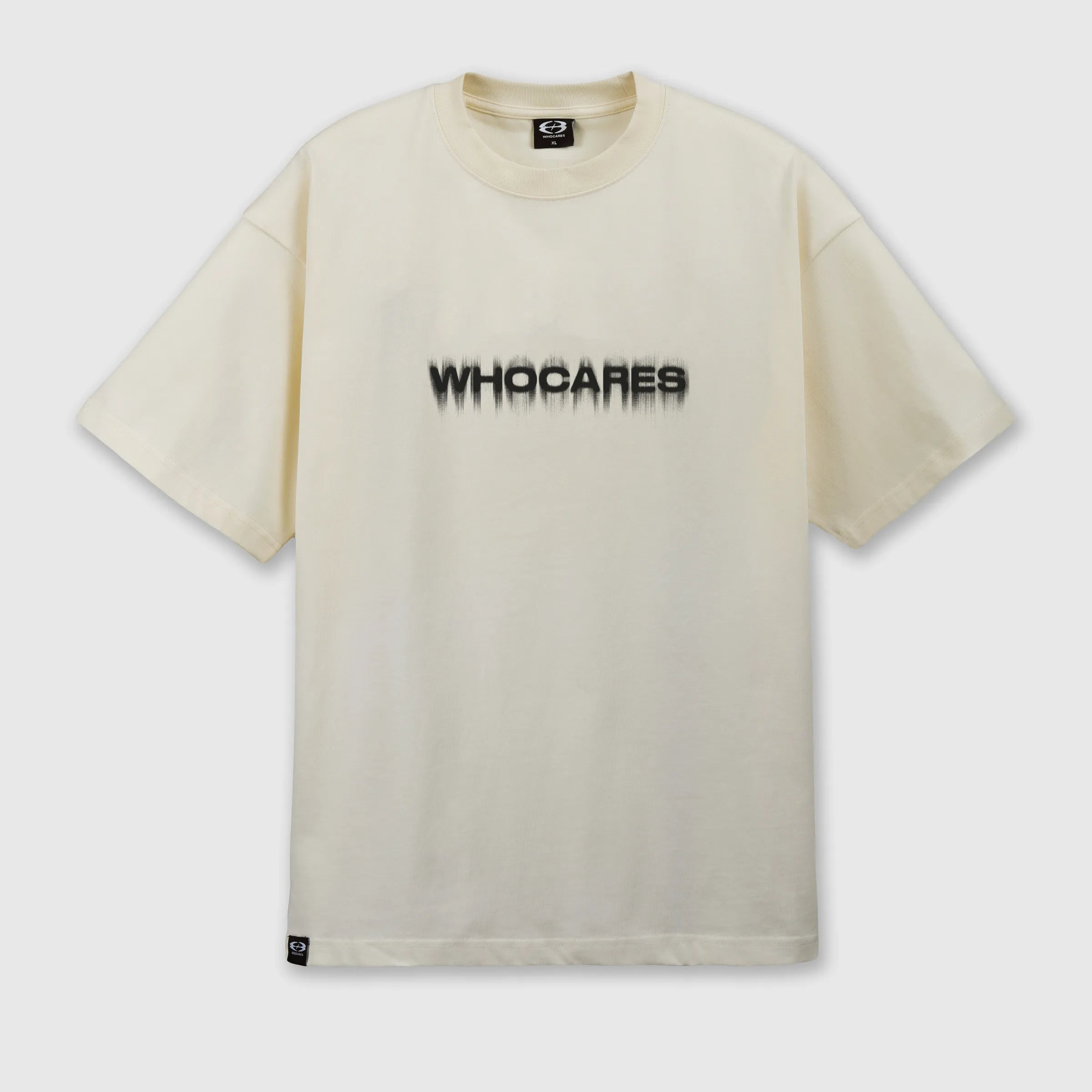 WHOCARES STATIC MOTION  TEE BEIGE