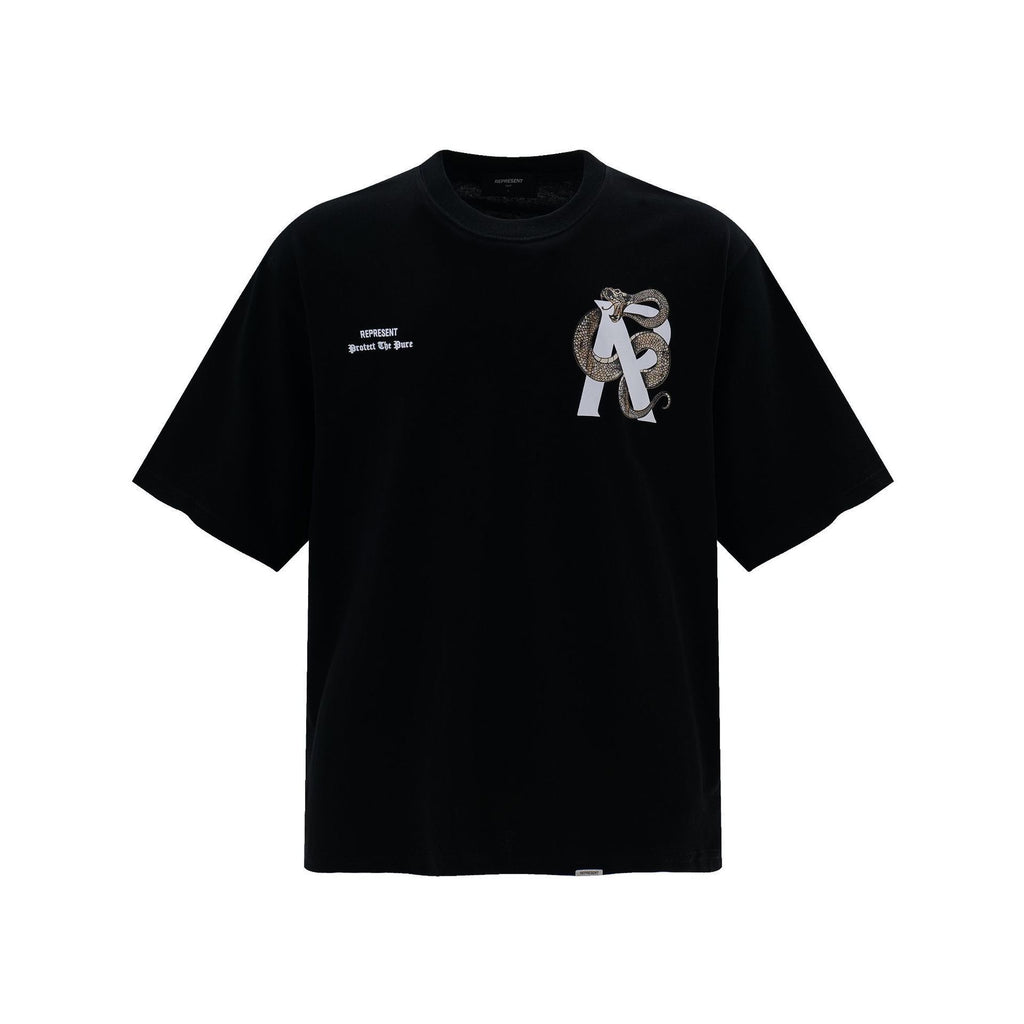 REPRESENT BLACK SNAKE R TEE