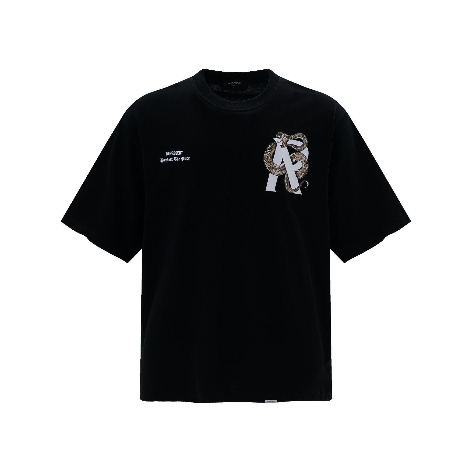 REPRESENT BLACK SNAKE R TEE