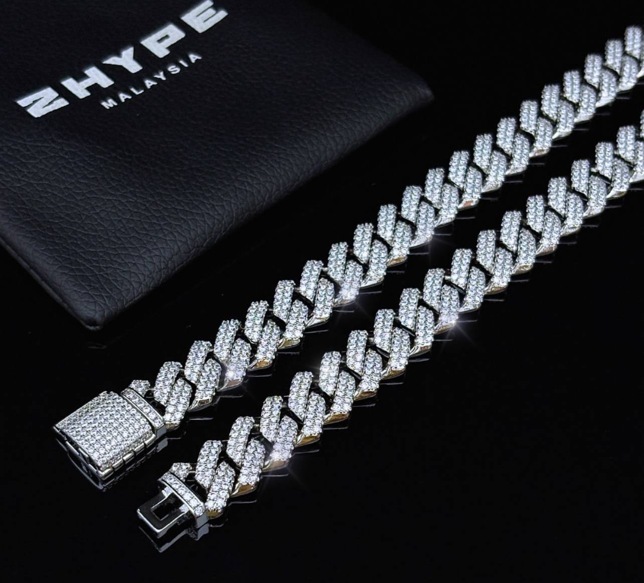 Iced-Out Prong Cuban Link Chain 13mm