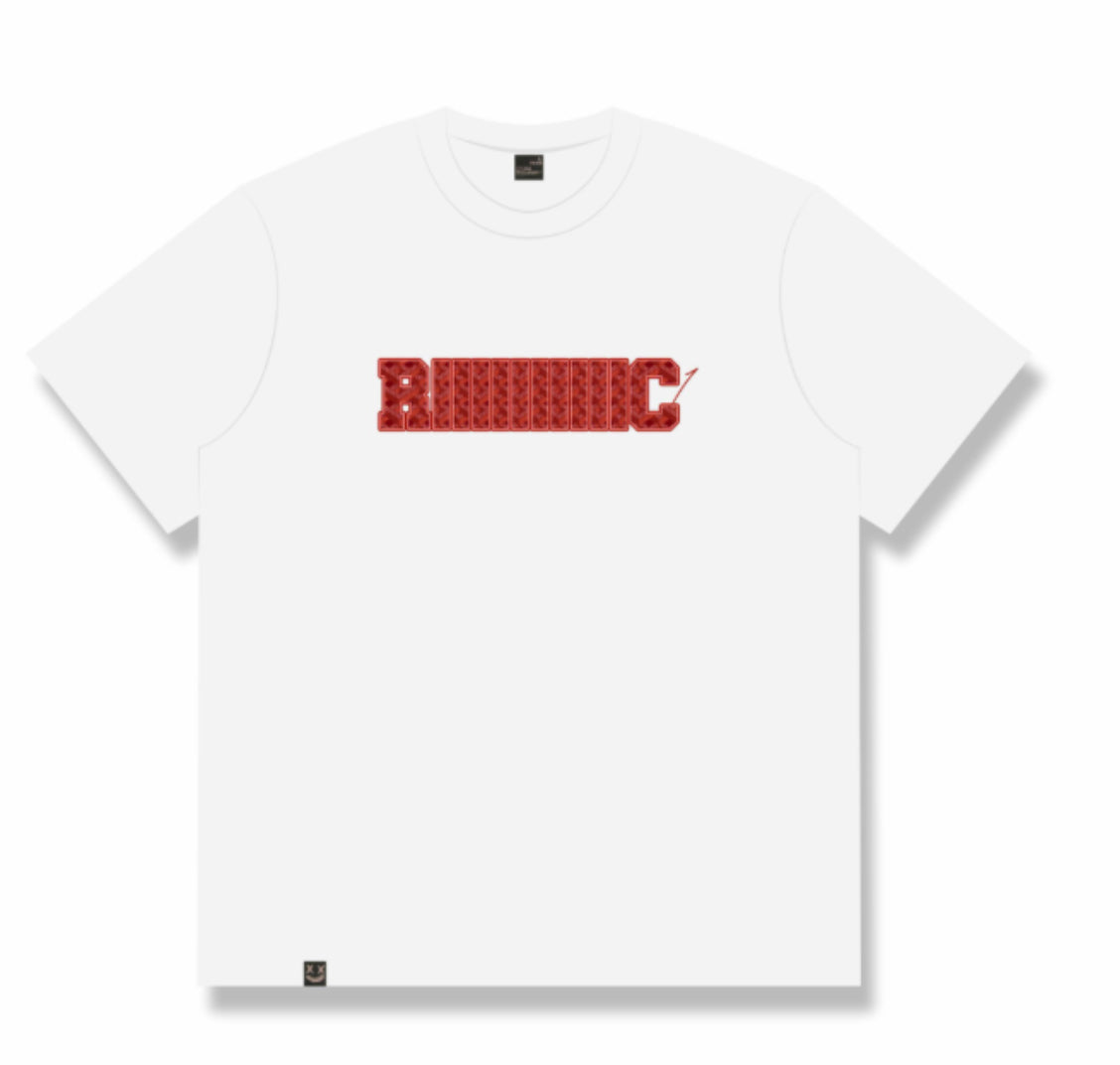 RICKYISCLOWN TWIST AND TURNS WHITE TEE