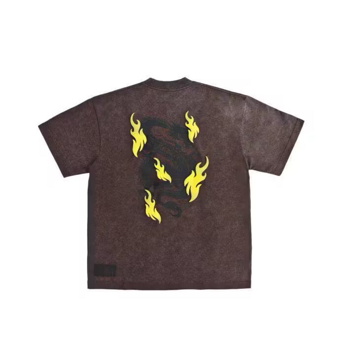 FRDCO BATTLE DRAGON WASHED BROWN TEE
