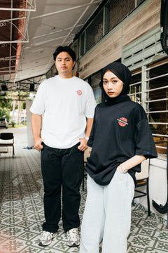 HUBCO PUFF LOGO TEE BLACK/WHITE