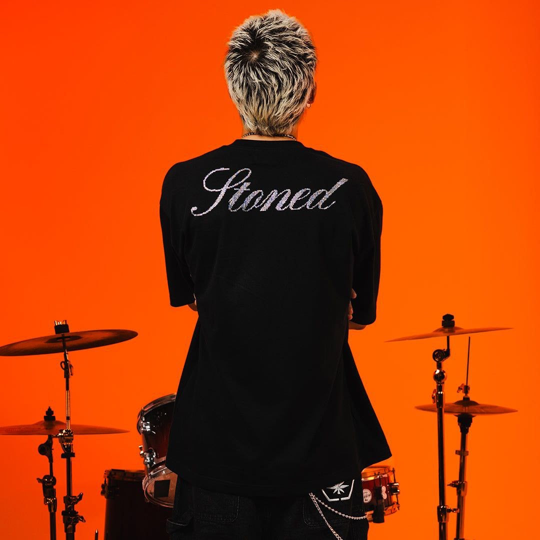 Stoned & Co Milestoned : Genetic Rhinestone Tee Black