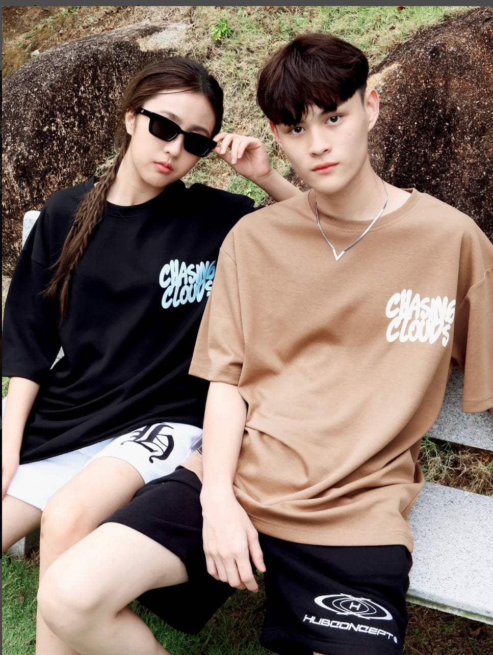 HUBCO CHASING CLOUDS TEE BROWN