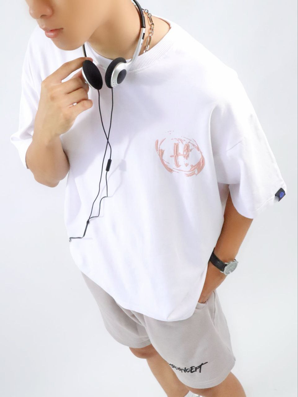 HUBCO CRAFTED LAYER TEE BLACK/WHITE