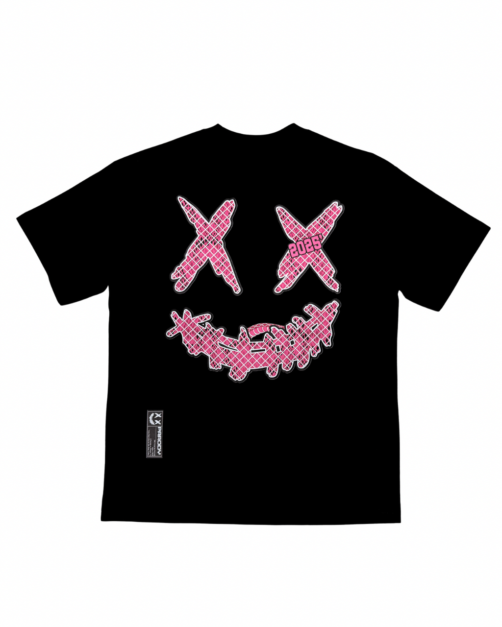 PARODY SMILEY FACE DESIGN 047 BLACK T SHIRT