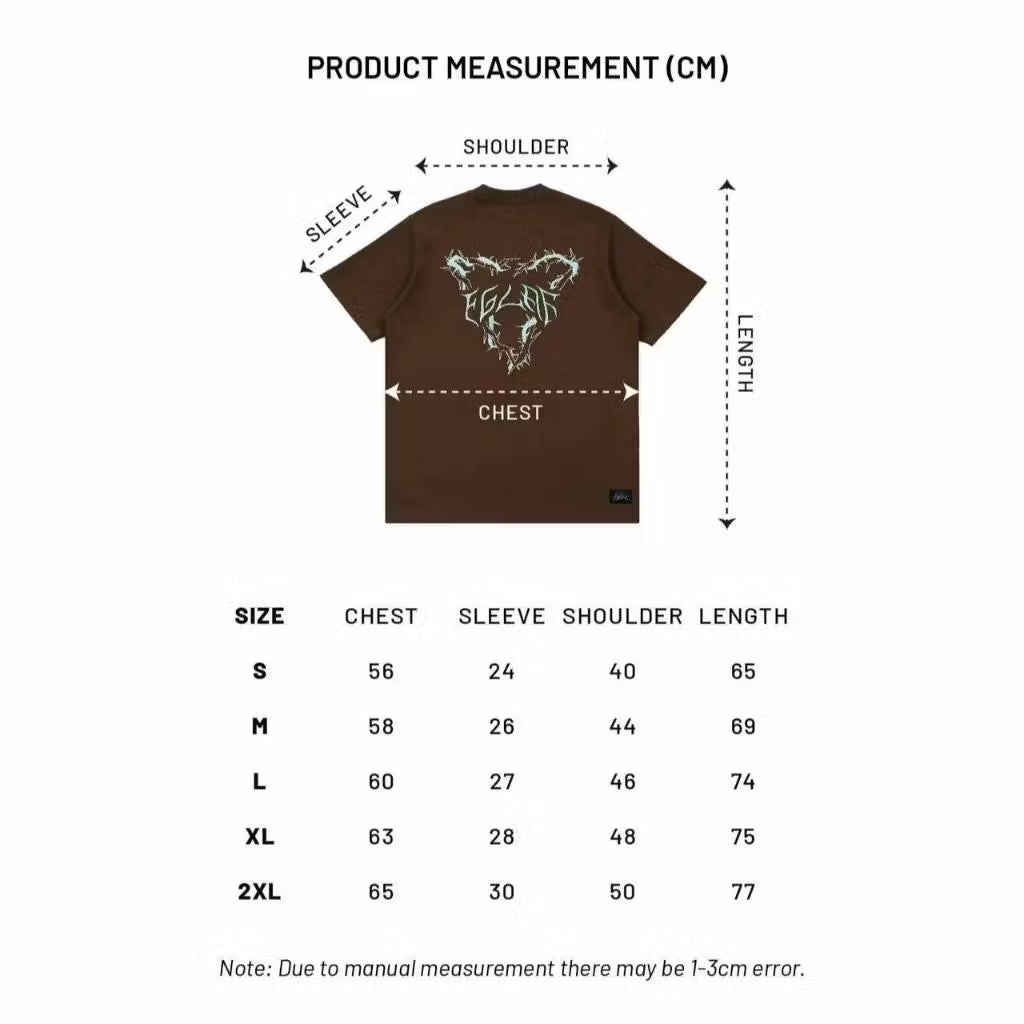 EGLAF THORN LOGO TEE BROWN