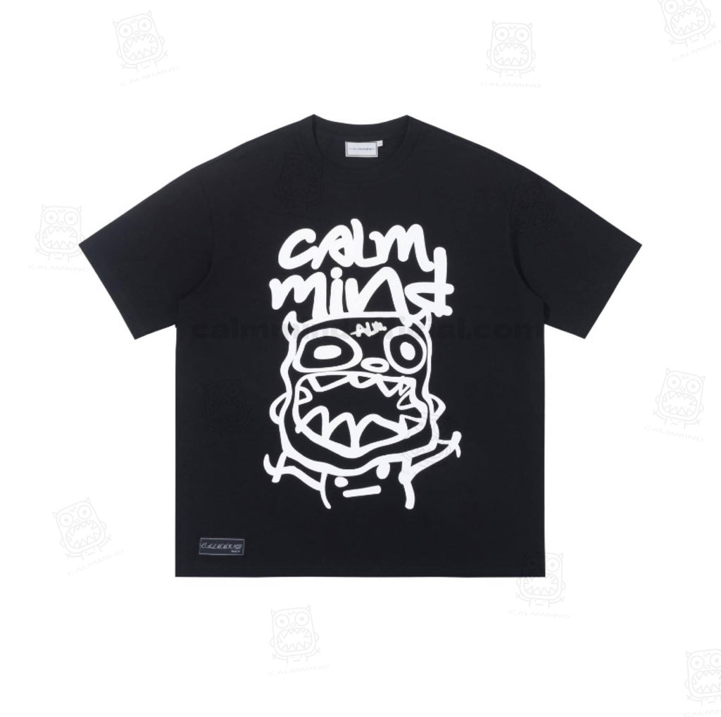 Calmmind Sketch Monster T-shirt Black