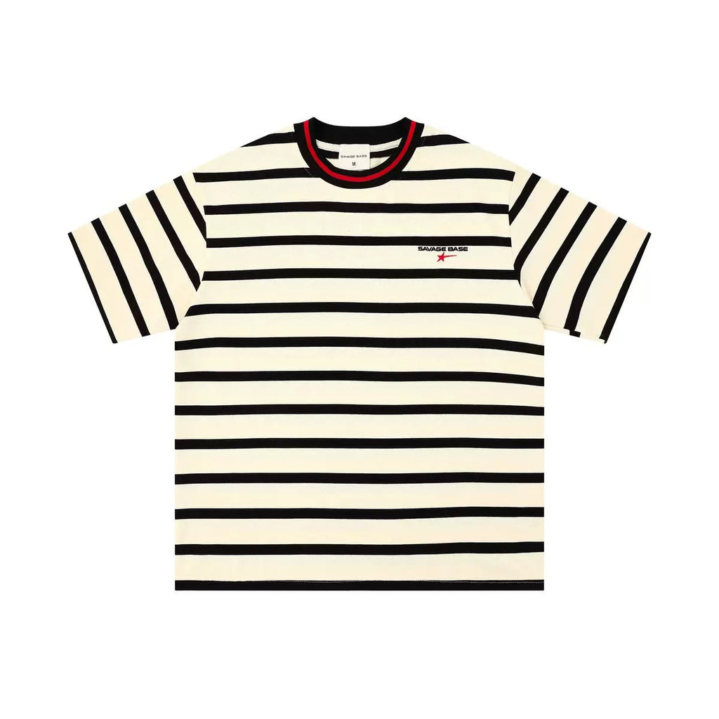 SAVAGE BASE T SHIRT CREAM RED