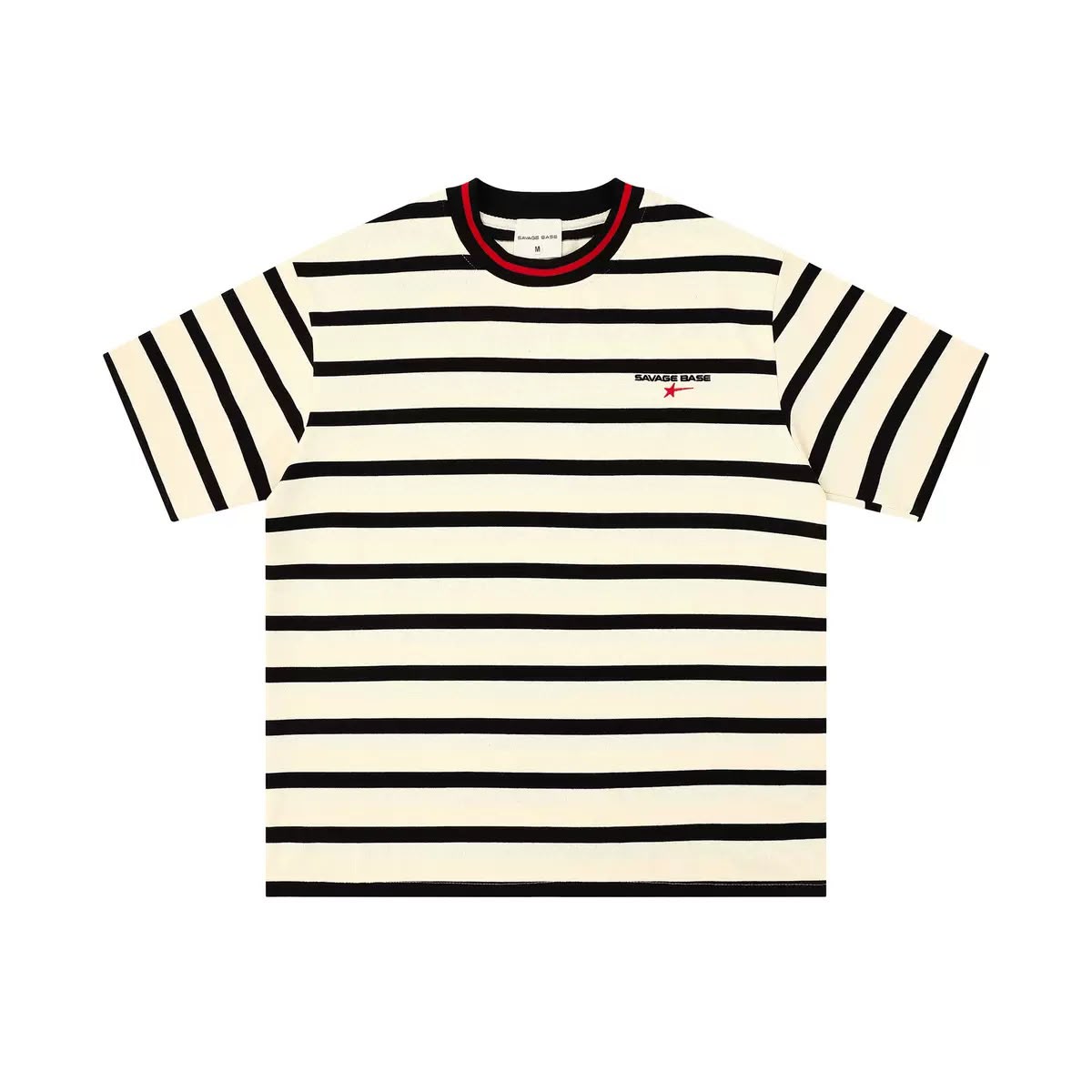 SAVAGE BASE T SHIRT CREAM RED