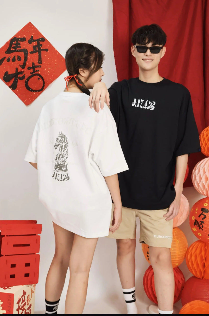 HUBCO MARBLE STALLION TEE BLACK