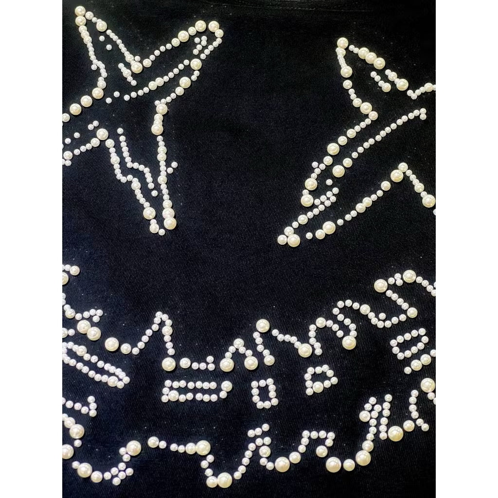 RICKYISCLOWN MARBLE PEARL WHITE TEE