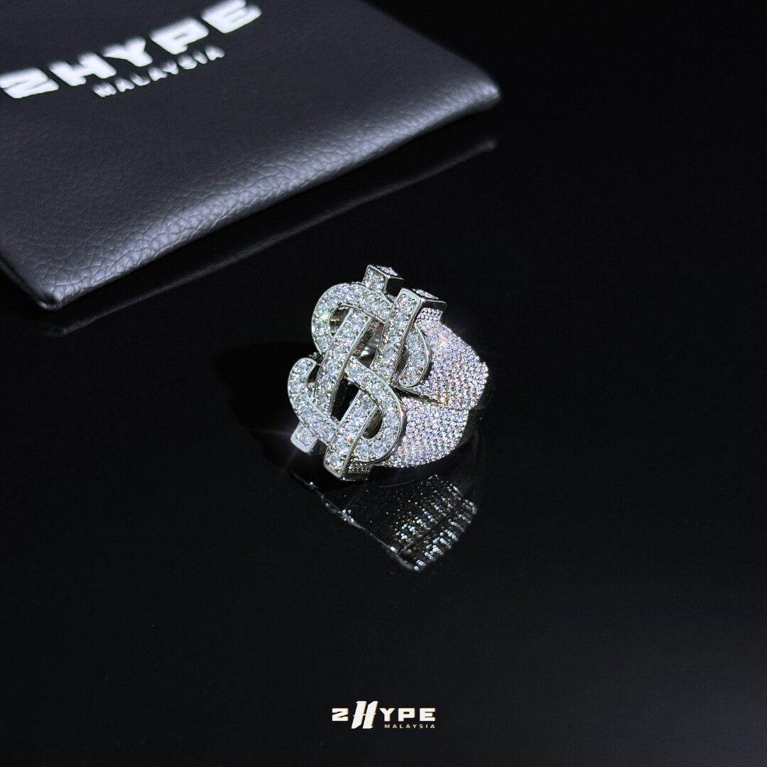 Iced-Out Dollar Ring