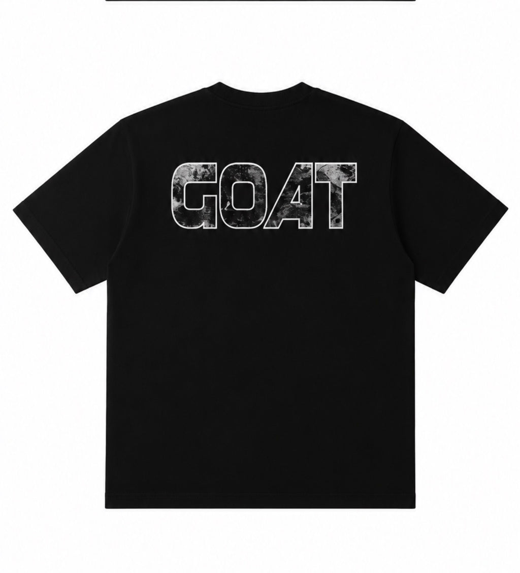 GOAT DENIM WHITE TEE BLACK