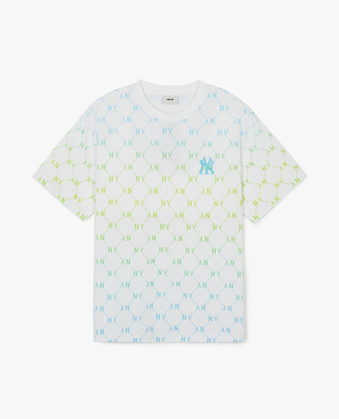 MLB FULL MONOGRAM NY TEE GREEN BLUE
